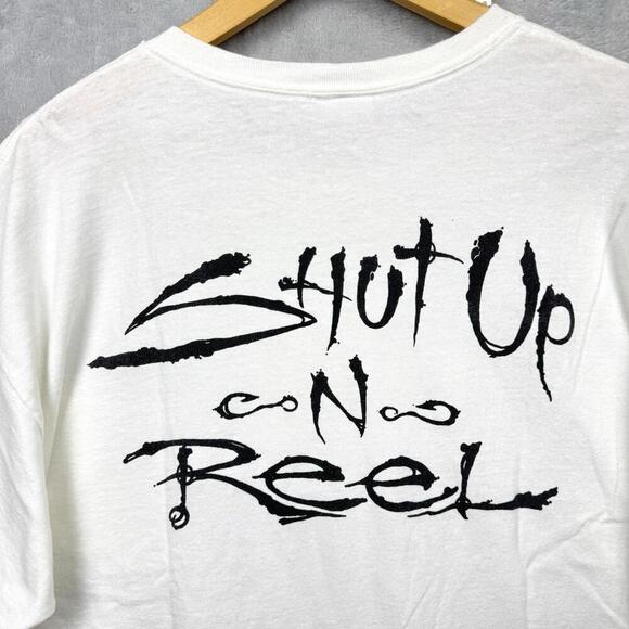 Salt Life “Shut Up N Reel” Graphic Pocket T-Shirt Men’s XL White Fishing Tee Y2K - Picture 7 of 10